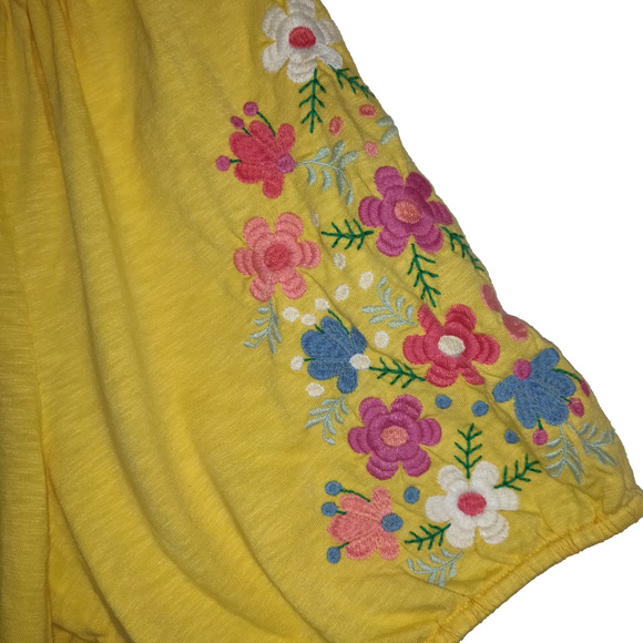 Talbots Yellow Embroidered Tunic Top Women's Plus Sz 3X Bohemian Festival Boho - Picture 3 of 14